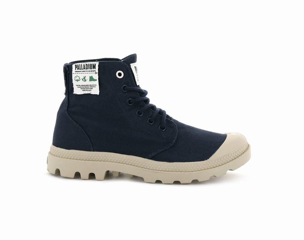 Palladium Pampa Hi Organic Women's Boots Indigo (DMBQ72136)